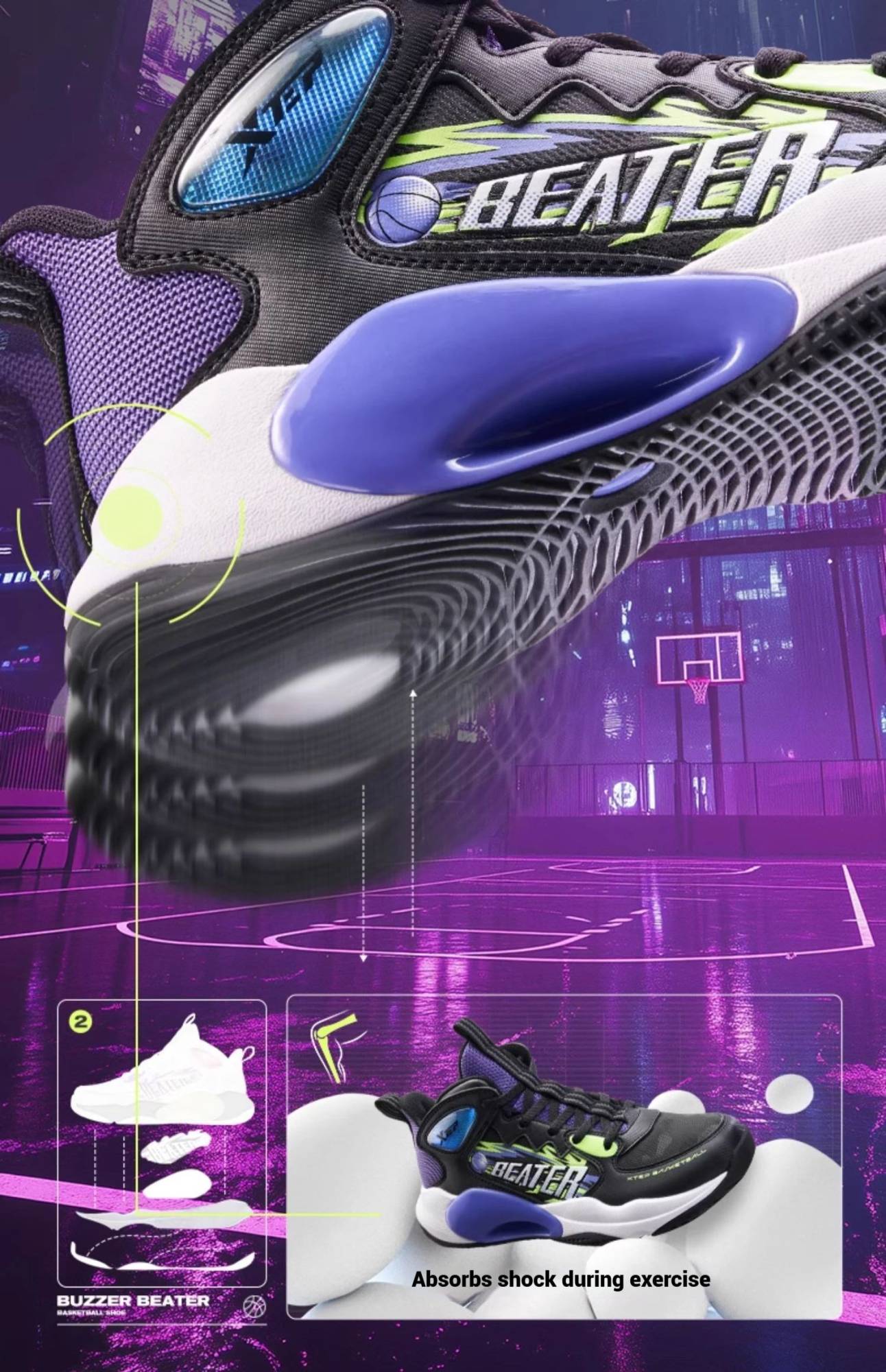 Xtep Teenager's Basketball Shoes 2025 Spring Unisex Mesh Breathable Lightweight Fashion Comfortable Sport Shoes 676415129390