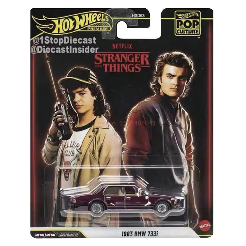 Hot Wheels 1/64 Entertainment Culture Series Nissan Skyline Stranger Things Bmw Lincoln Modelos de carros em liga fundida Brinquedos de presente