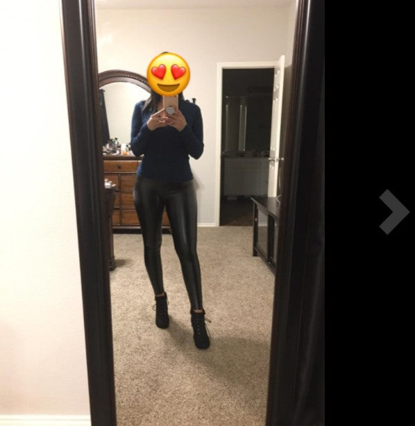 Faux Leather Plus Size Leggings for Women Big Size 5XL 6XL 7XL Black  Girls Spandex Clothing Pleather PU Leggings