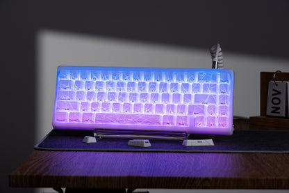Teclado Mecânico XVX M67 JadeStone com Teclas IMD-Tech Hot Swappable Design Gasket Teclado com Retroiluminação RGB Personalizada Tri-Modo