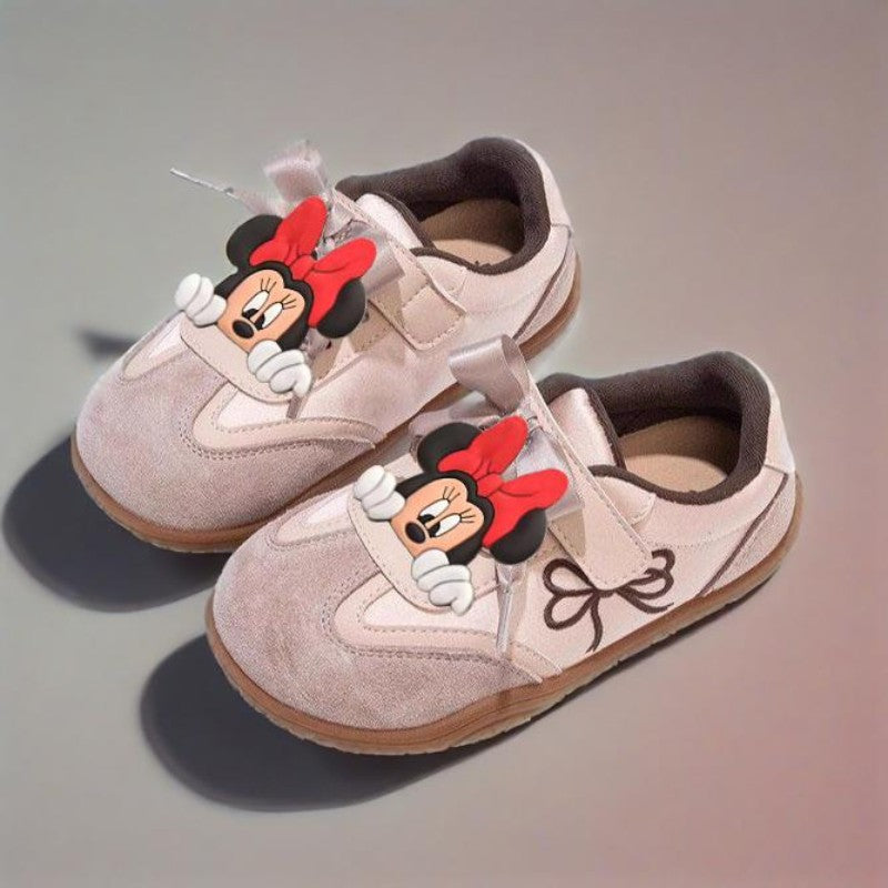 New Style Girls Casual Shoes Cute Minnie Anti-slip Kids Breathable Sport Footwear Children's Sneakers Soft Bottom Toddler Shoes