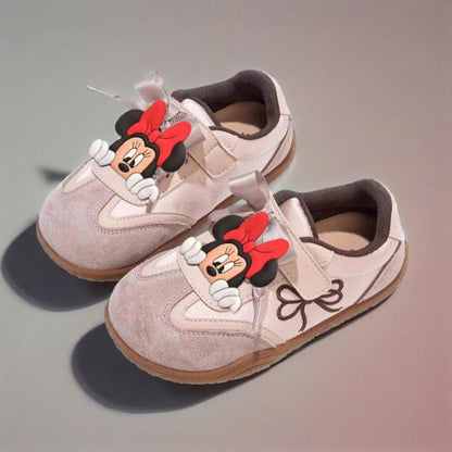 New Style Girls Casual Shoes Cute Minnie Anti-slip Kids Breathable Sport Footwear Children's Sneakers Soft Bottom Toddler Shoes