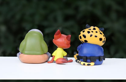 Série Zootopia Desenho Animado Fofo Boneco 'Sentado Quietamente' Modelo Artesanal de Mesa Decoração de Carro Pequenos Enfeites Figuras Colecionáveis