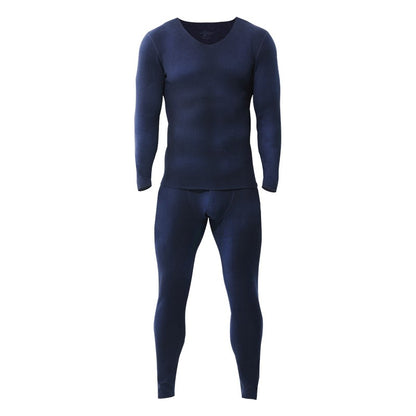 Seamless thermal underwear men's set V-neck thickened and fleece winter winter tight wool base long Johns