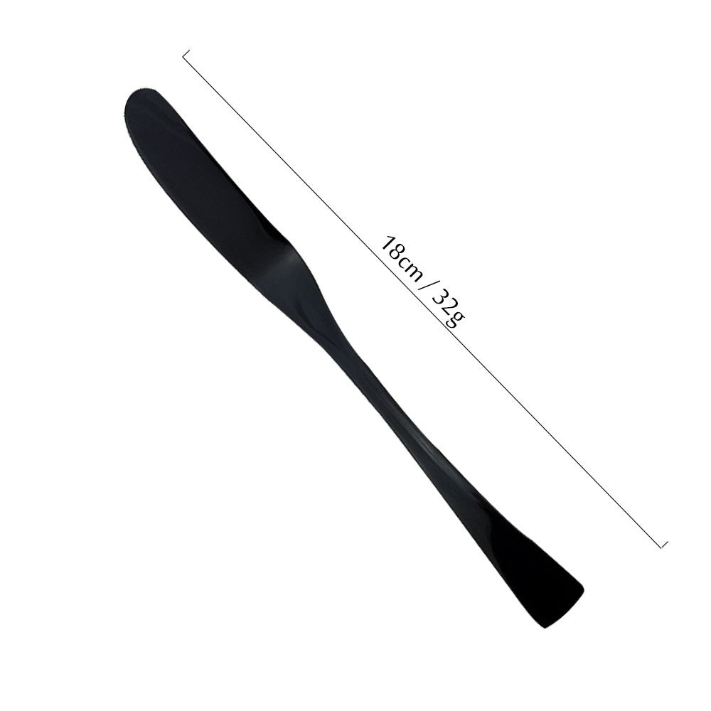 JANKNG Conjunto de Talheres Preto 1 Peça Aço Inoxidável 18/10 Ocidental Talheres de Mesa Garfo Faca de Bife Manteiga Jantar