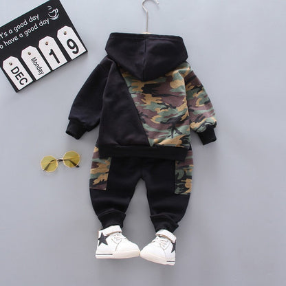 New Spring Autumn Children Clothing Baby Girl Clothes Boys Casual Hooded T-Shirt Pants 2Pcs/Sets Toddler Costume Kids Tracksuits