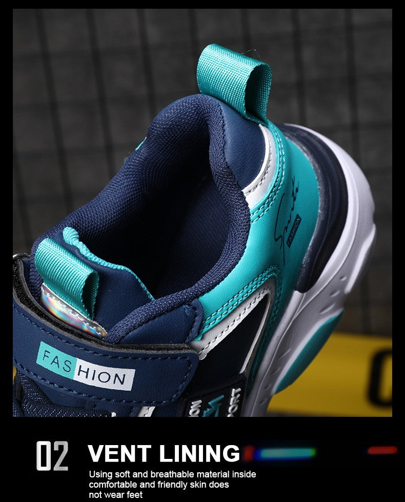 Tennis Sneakers Kids Boys Girls Sports Running Shoes Casual Board Leather Soft Soled Children Outdoor School Walking Shoes