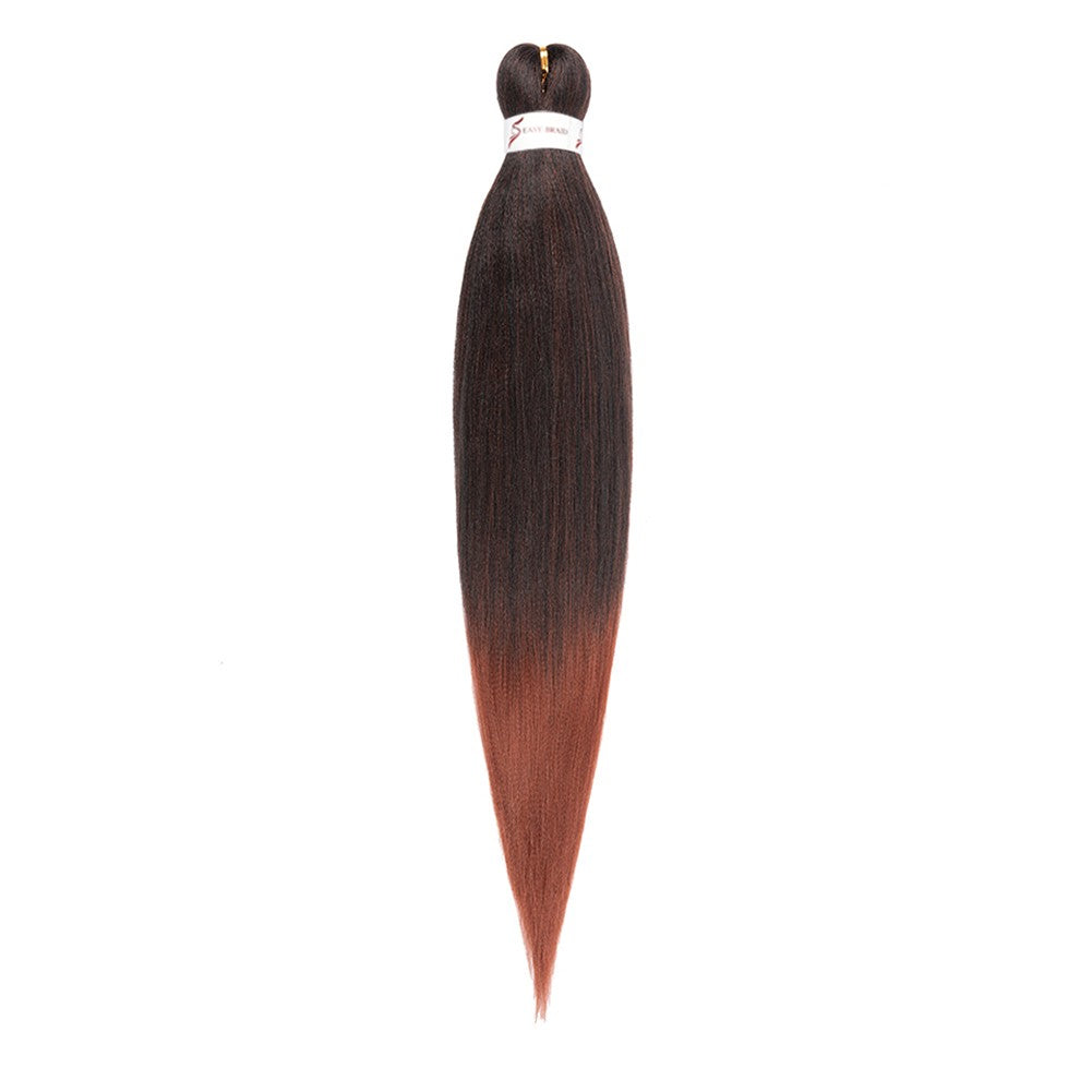 Cabelo Sintético Trançado Pré-esticado Profissional Sem Coceira Fibra Que Sela Em Água Quente 30'' Ombre Textura Yaki Extensões de Cabelo para Trança
