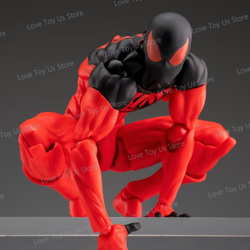 Original Mess Toys Spider Figure Black Suit Neighbor Symbiote Scarlet Spider Kaine Parker Black Red Spider Action Figure Toys