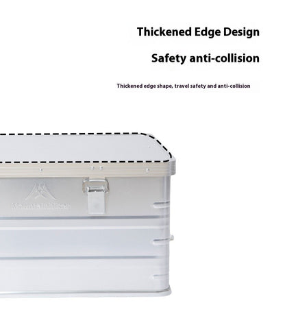 MOUNTAINHIKER Outdoor Storage Box Camping Picnic Travel Aluminum Alloy Large Capacity Box Silver Storage Bag 30-80L