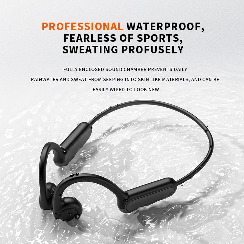 Real Bone Conduction Headphone Wireless Earphone Bluetooth 5.3 Sports Headsets Hands-free with Mic for Running