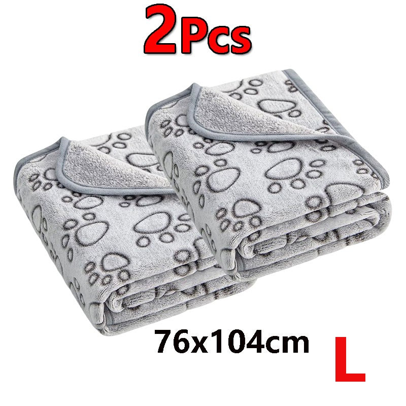 2 Peças Macia Fofa Manta para Pets de Alta Qualidade Desenho Animado Bonito Pata Tapete para Cães Gatos Quente e Confortável