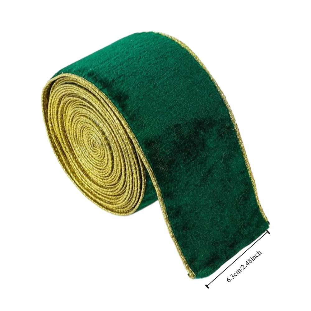 New 2m Christmas Ribbon DIY Lmitation Linen Fabric Swirl Ribbon Christmas Tree Ribbon Plaid Bow Snowflake Burlap Ribbon