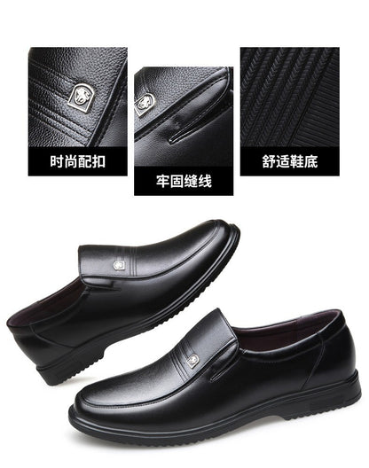 Handmade Genuine Leather Shoes Men Loafers Business Casual Shoes Classic Soft Leather Hombre Breathable Flat Shoes