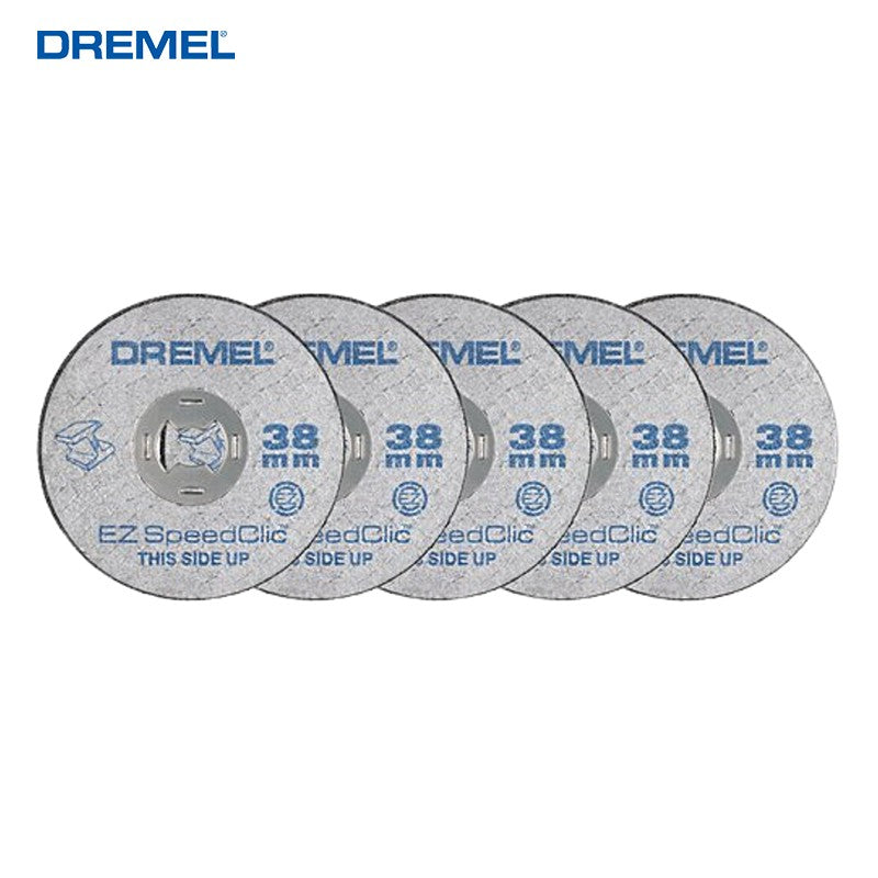Dremel EZ456 5 peças EZ Lock 38,1 mm de diâmetro rebolo de corte reforçado com fibra de vidro Disco de corte para ferramenta rotativa para lixar