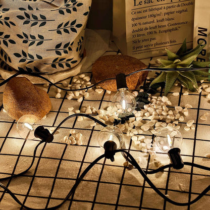 Outdoor LED Waterproof G40 String Light EU Plug Shatterproof Light Bulb Garden Fairy String Lights for Patio Festoon Party Decor