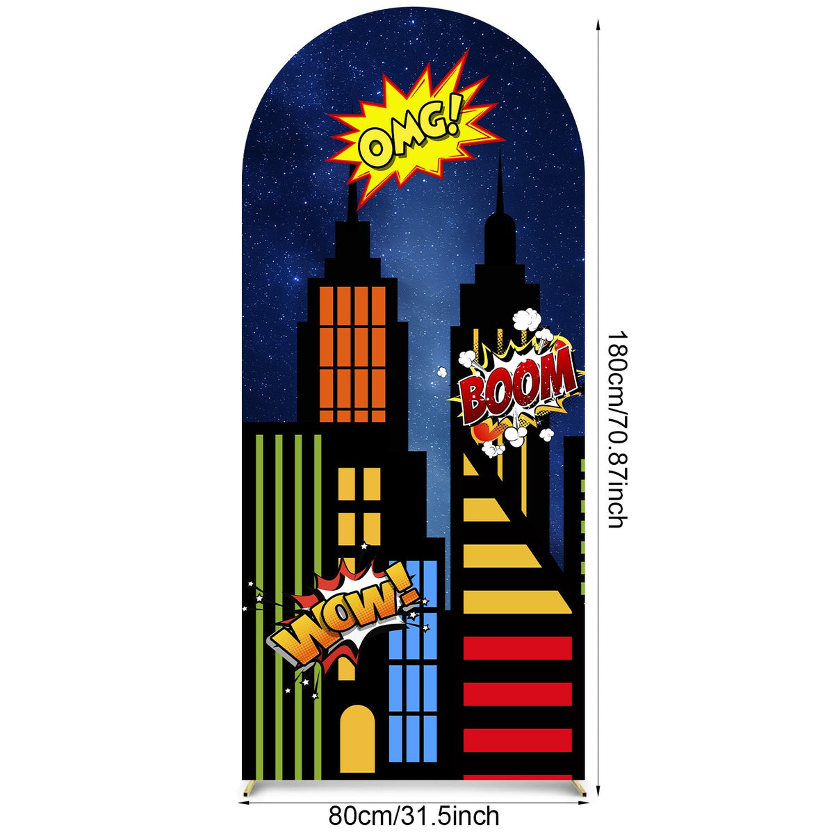 City Hero Birthday Arched Background Cloth Christmas Decoration Birthday Party Decoration 2026 New Year Decoration