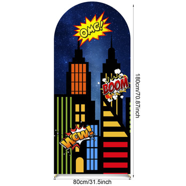 City Hero Birthday Arched Background Cloth Christmas Decoration Birthday Party Decoration 2026 New Year Decoration