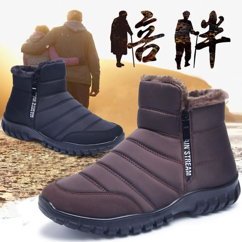 2025 Winter Men Ankle Snow Boot Waterproof Non Slip Shoe for Men Casual Keep Warm Plush Plu Size Couple Footwear Chaussure Homme