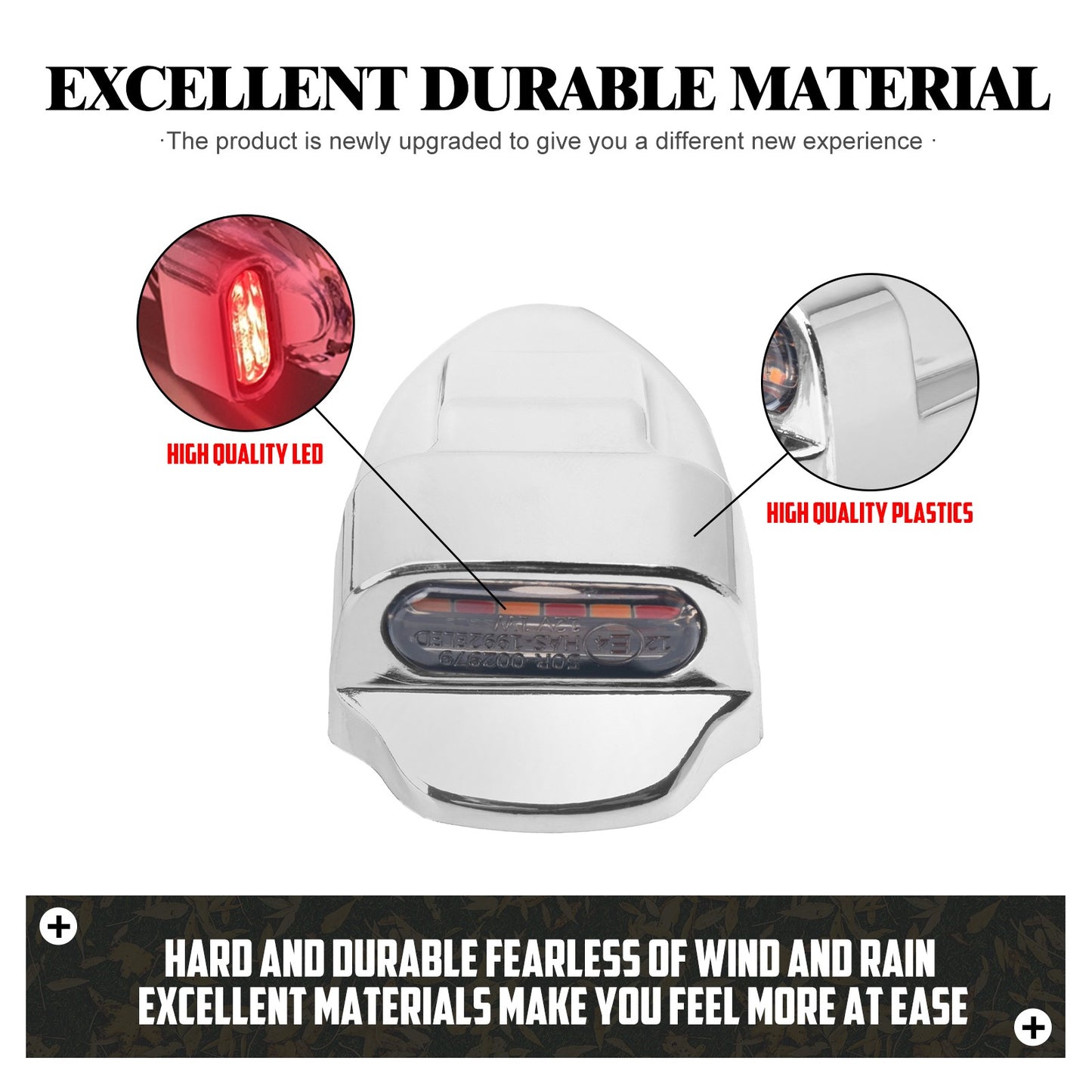 Motorcycle Rear LED Lights With E-Mark Brake Lamp For Harley Dyna 2000-17 Softail Breakout Fat Boy 00-2025 Turn Signal Indicator
