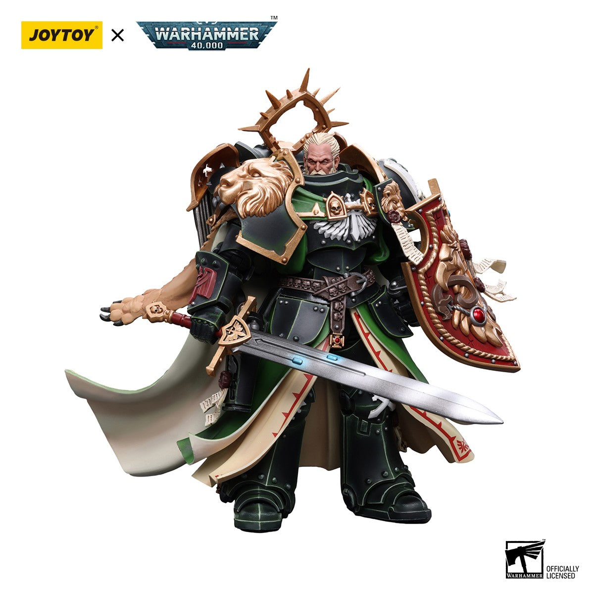 JOYTOY Warhammer 40,000 Figura de Ação 1/18 Dark Angels Primarch Lion El'Jonson Modelo Militar Anime