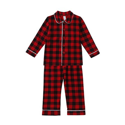 2025 Christmas Pyjamas Sets Kids Girls Boys Loungewear baby Pajamas Matching Family Pjs Winter Baby Soft Velvet Plaid Dress
