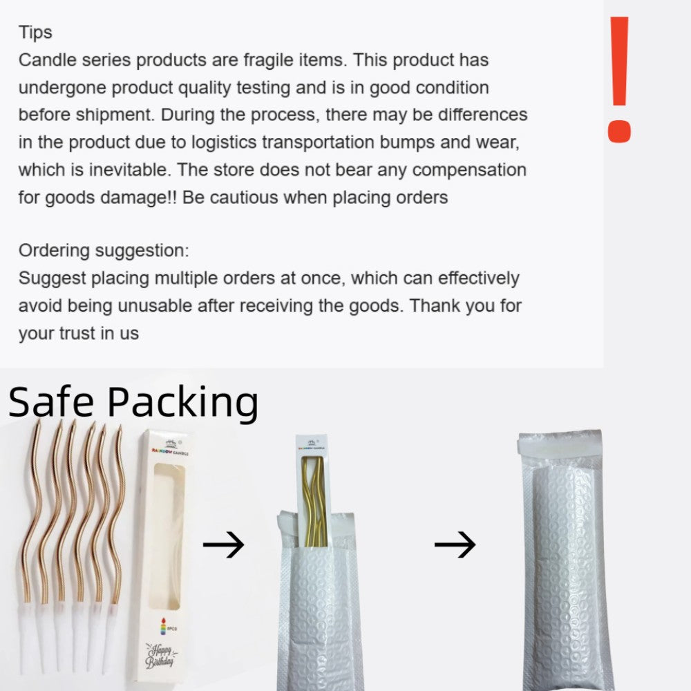 6/12/48pcs Birthday Candles Spiral Cake Candles  Long Thin Cake Candles For Wedding Party And Cake Decoration
