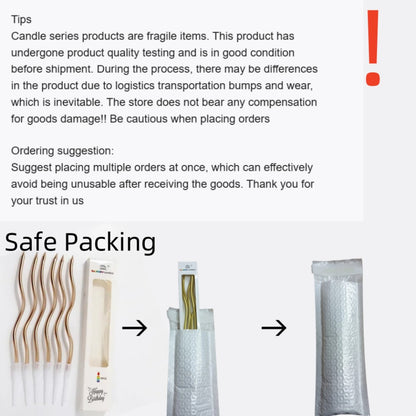 6/12/48pcs Birthday Candles Spiral Cake Candles  Long Thin Cake Candles For Wedding Party And Cake Decoration