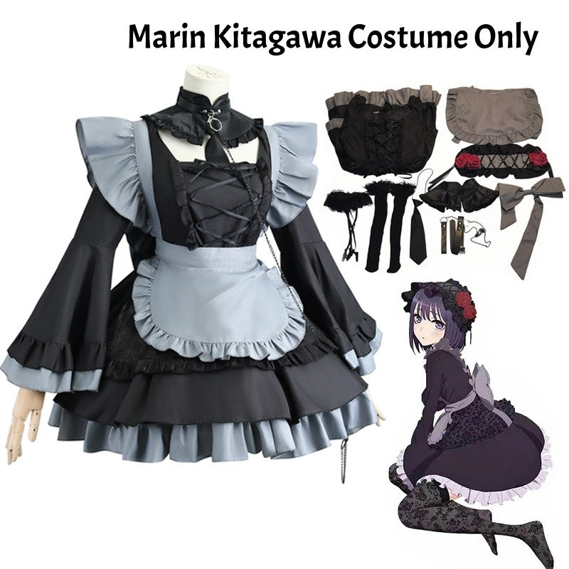 Marin Kitagawa Cosplay Costume Shizuku Kuroe Dress My Dress-Up Darling Anime Halloween Christmas Carnival Suit Role Play Uniform