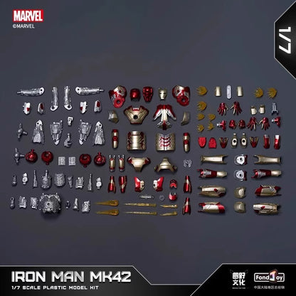 26CM Fondjoy Original Iron Man 1/7 MK42 MK43 1/12 MK1 MK2 MK3 MK4 MK5 MK6 Assembled Tony Stark Action Figure Collect Toy Gift