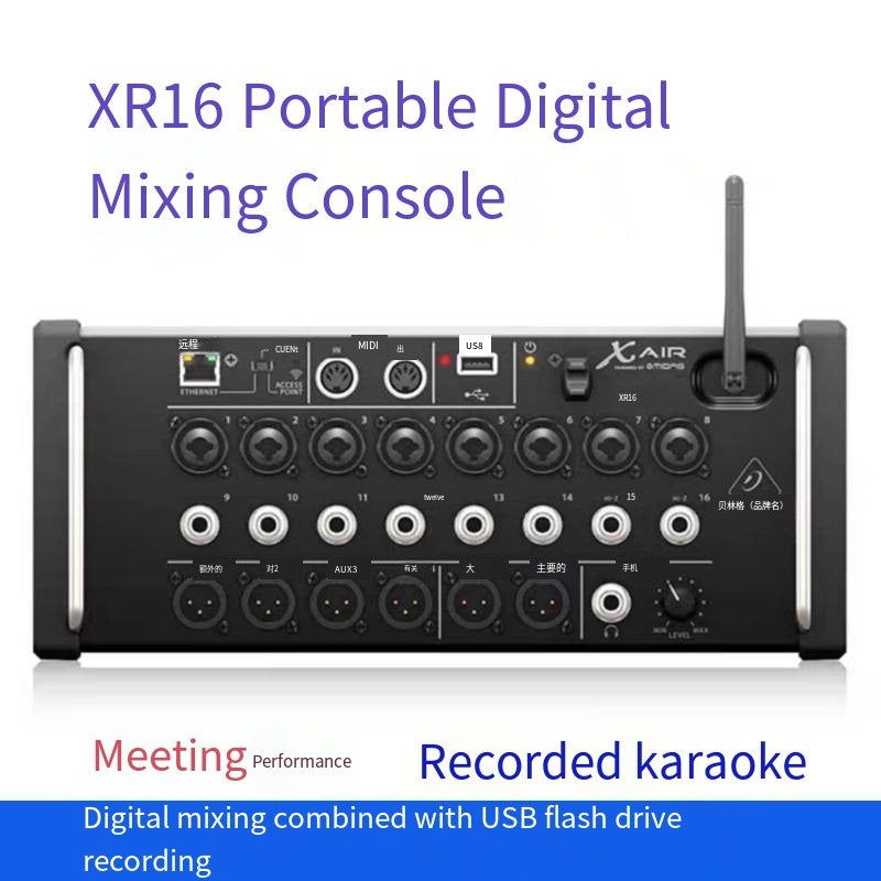 Mesa de Som Digital Controlada por Tablet XR18, Console Profissional de Mixer de DJ com DSP para Sistema de Áudio com Line Array