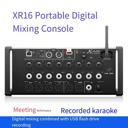 Mesa de Som Digital Controlada por Tablet XR18, Console Profissional de Mixer de DJ com DSP para Sistema de Áudio com Line Array