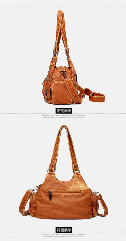 Black Y2k Women Shoulder Bag Vintage Punk Goth Fashion Designer Pu Leather Tote Bag Large Capacity Rivet Motorcycle Handbag