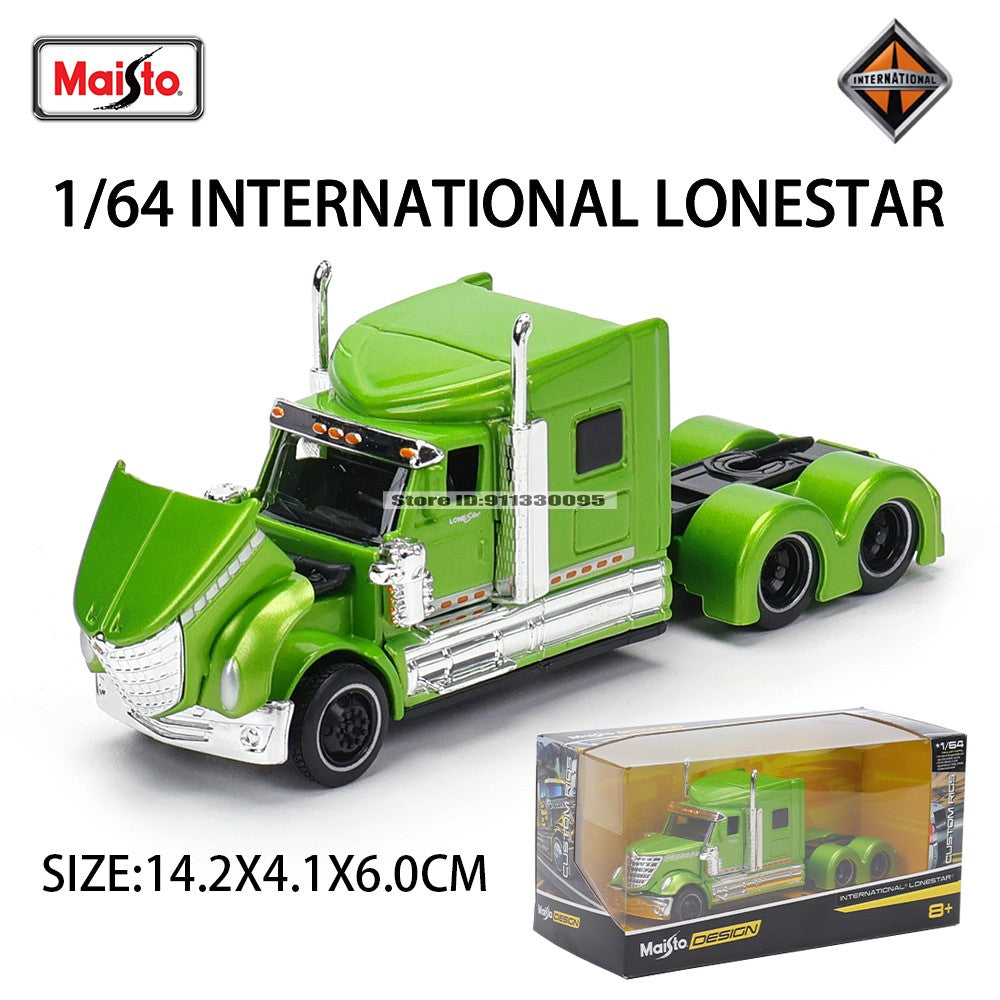 Maisto 1:64 Mercedes-Benz MACK Anthem Trailer modelo de simulação de carro modelo de carro de liga leve brinquedo de carro masculino presente de coleção