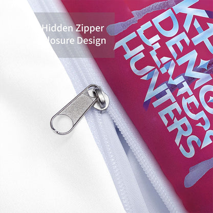 K-Pop Demon Hunters Themed Bedding Set Colorful Print Polyester Student Dormitory Bed Sheet Duvet Cover Kid Gift Home Textile