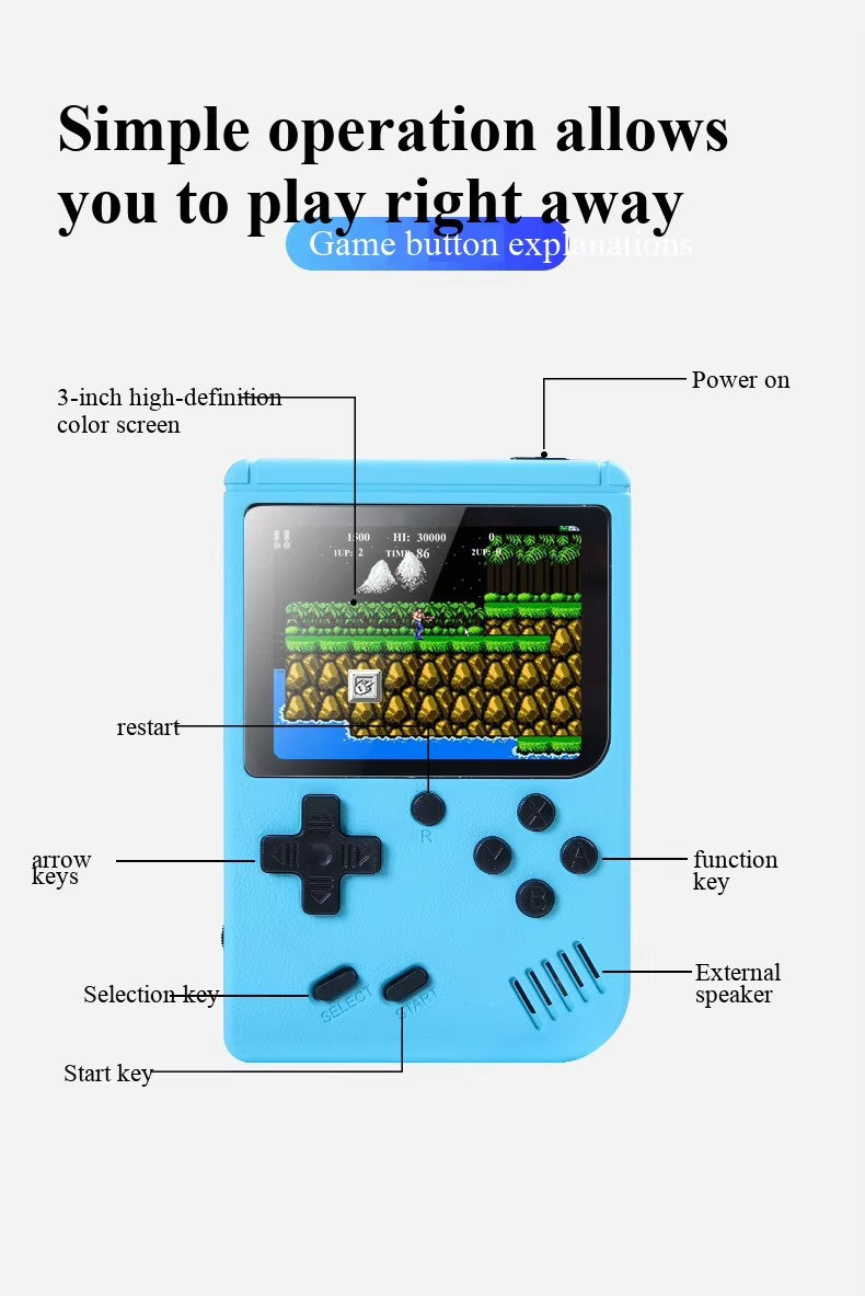 400 In 1 MINI Games Handheld Game Players Portable Retro Video Gaming Console Boy 8 Bit 2.4 Inch Color LCD Screen Games