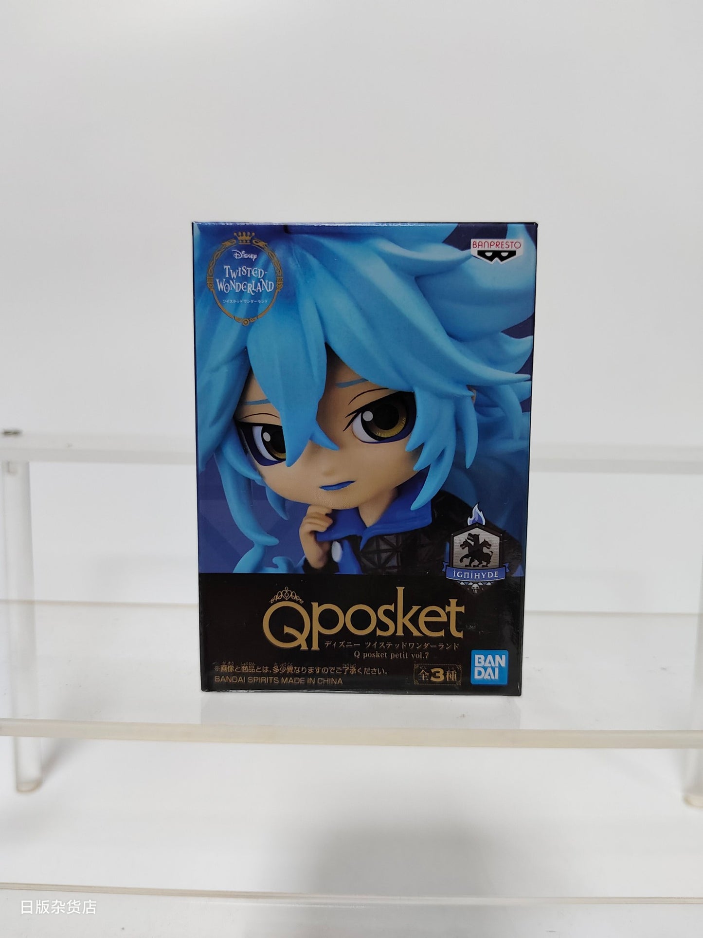 Genuine Bandai Q posket Series Disney Twisted Leona Jack Ruggie Wonderland Azul Ashengrotto Colecionáveis Brinquedos de Modelo Presente