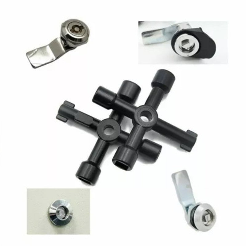 Multi-function Triangular Key Wrench Cross Square Hole Switch Wrench in Electric Control Cabinet Elevator Water Meter Valve