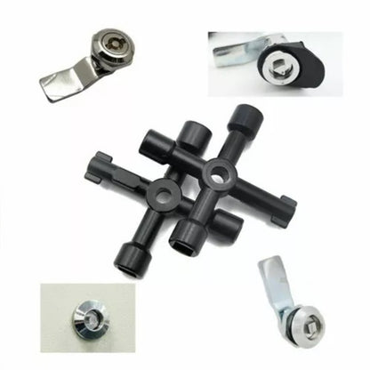 Multi-function Triangular Key Wrench Cross Square Hole Switch Wrench in Electric Control Cabinet Elevator Water Meter Valve