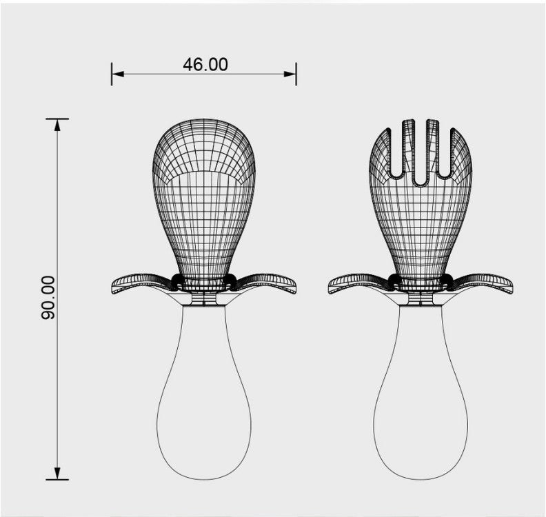 MIYOCAR personalized First Self Feed Baby Utensils – Anti-Choke, BPA-Free Baby Spoon and Fork Toddler Utensils Set