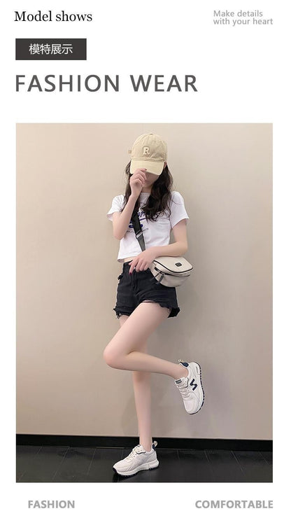 Sports Shoes for Women 2025 Spring New Super Hot Versatile Anti slip Casual Women's Shoes Soft Sole Running Little White Shoes