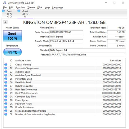 SSD Interno NVMe M.2 2230 para Jogos Kingston OM3 128GB PCIe 4.0 e OM3 256GB PCIe 3.0 - Compatível com Stream Deck, Laptop e Desktop