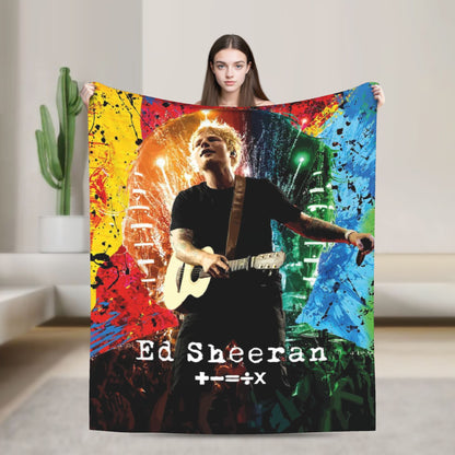 Manta de Viagem Ed Sheeran Cobertor de Lã para Decoração de Casa Macio Quente Colcha Personalizada de Qualidade Presente de Aniversário