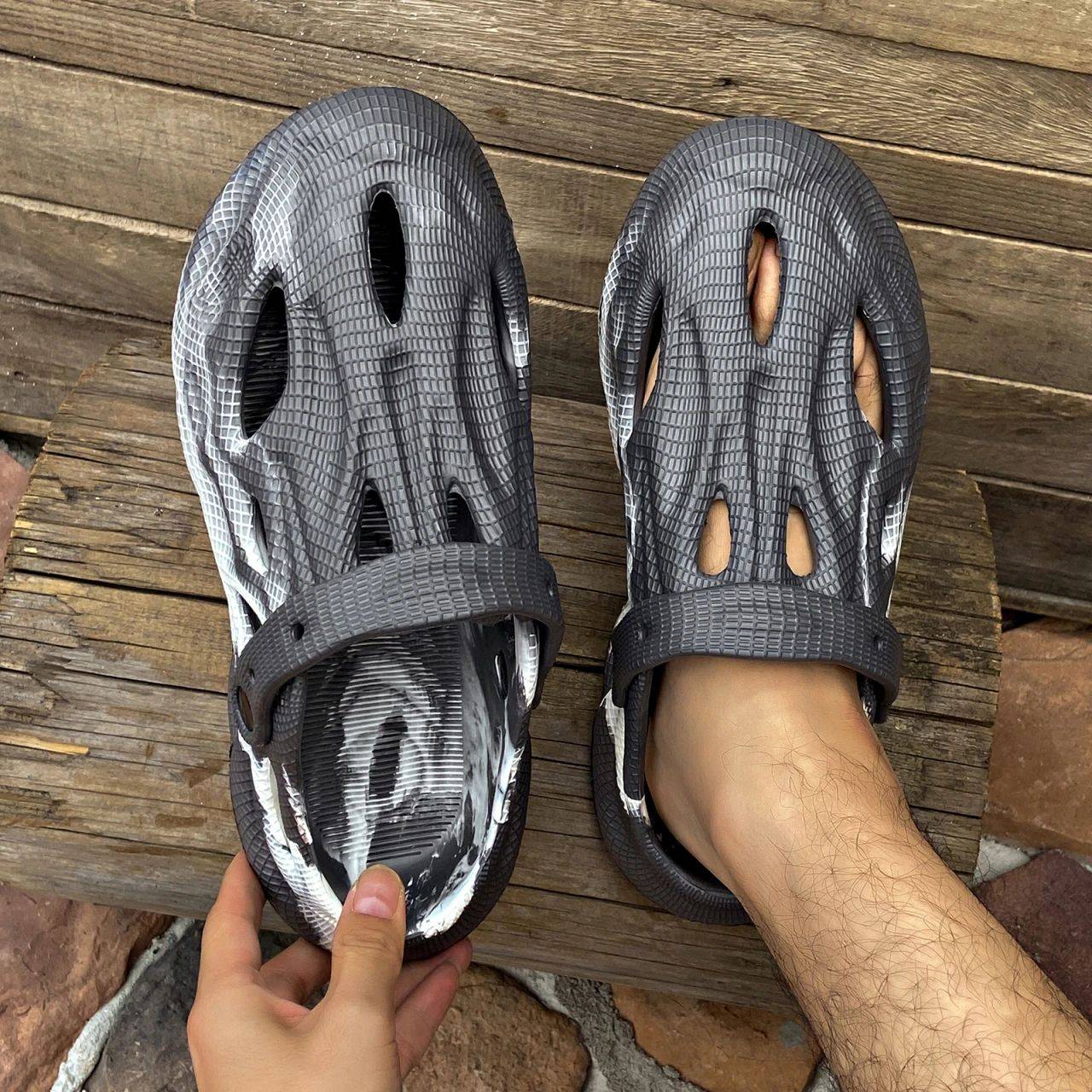 New Men's Summer Leisure Fashion Jelly Shoes EVA Soles Comfortable Platform Slippers Outdoor Beach Sandals Garden Shoes