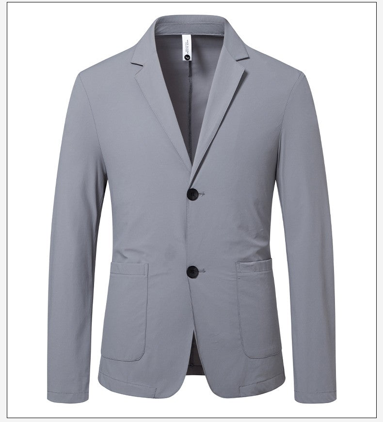Sun Protection Clothing for Men, Casual Business Wear, Summer Light, Fashionable, Breathable, Sports and Outdoor Ice Silk Blazer