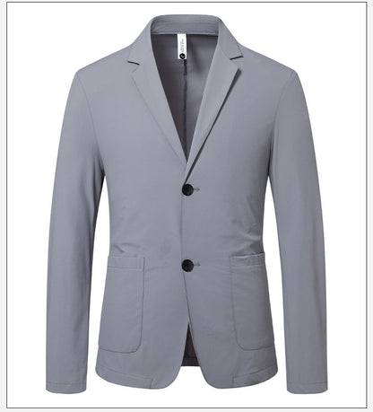 Sun Protection Clothing for Men, Casual Business Wear, Summer Light, Fashionable, Breathable, Sports and Outdoor Ice Silk Blazer