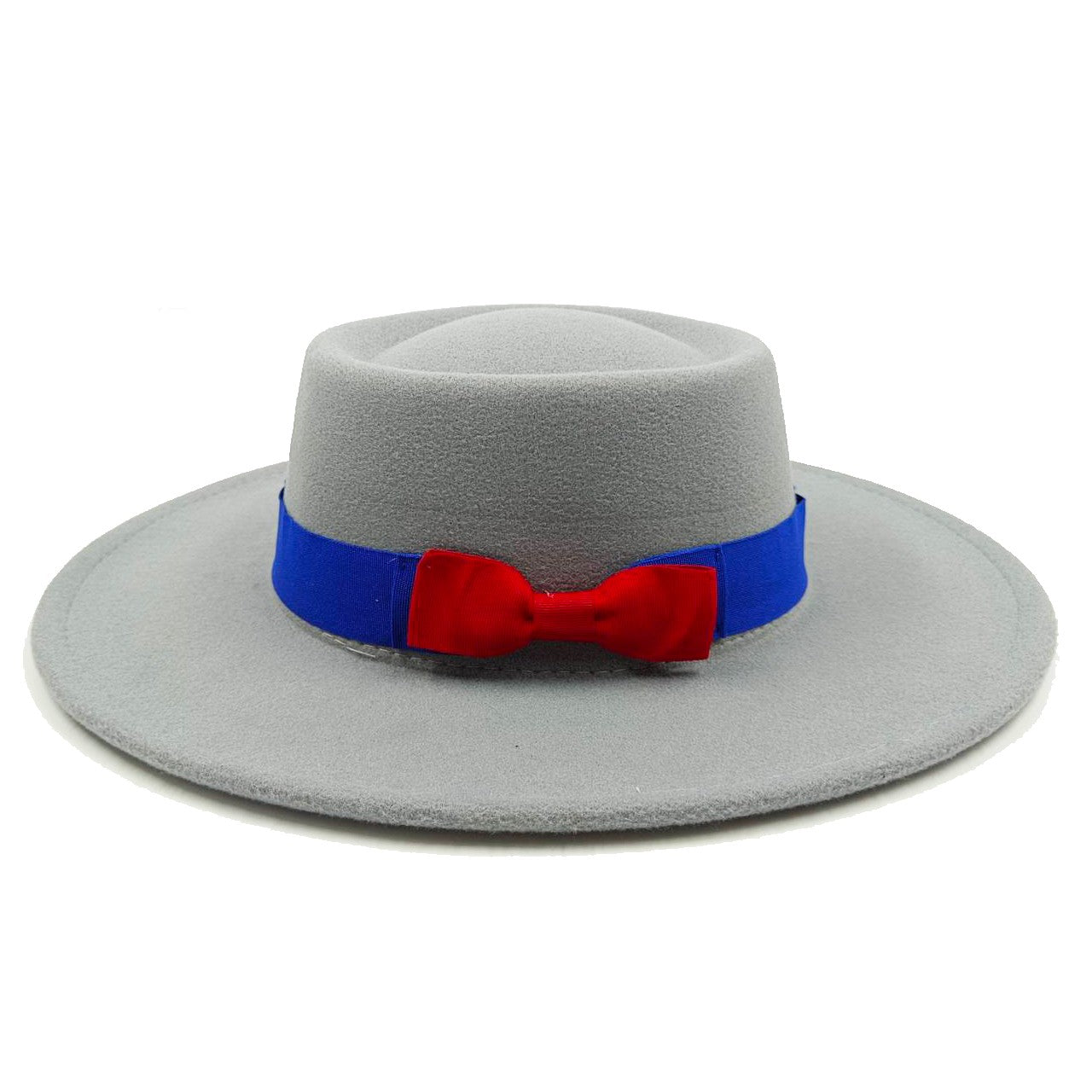 2022 new oversized edge flat top hat retro French felt hat outdoor sun hat women's big-brimmed fedora hat