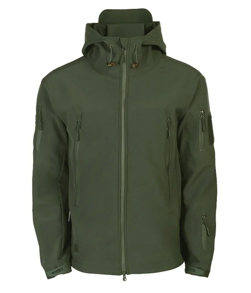 2024 new Tactical Jacket Men Combat Soft Shell Jackets Techwear Windproof Waterproof Breathable Fleece Thermal Hooded Coats