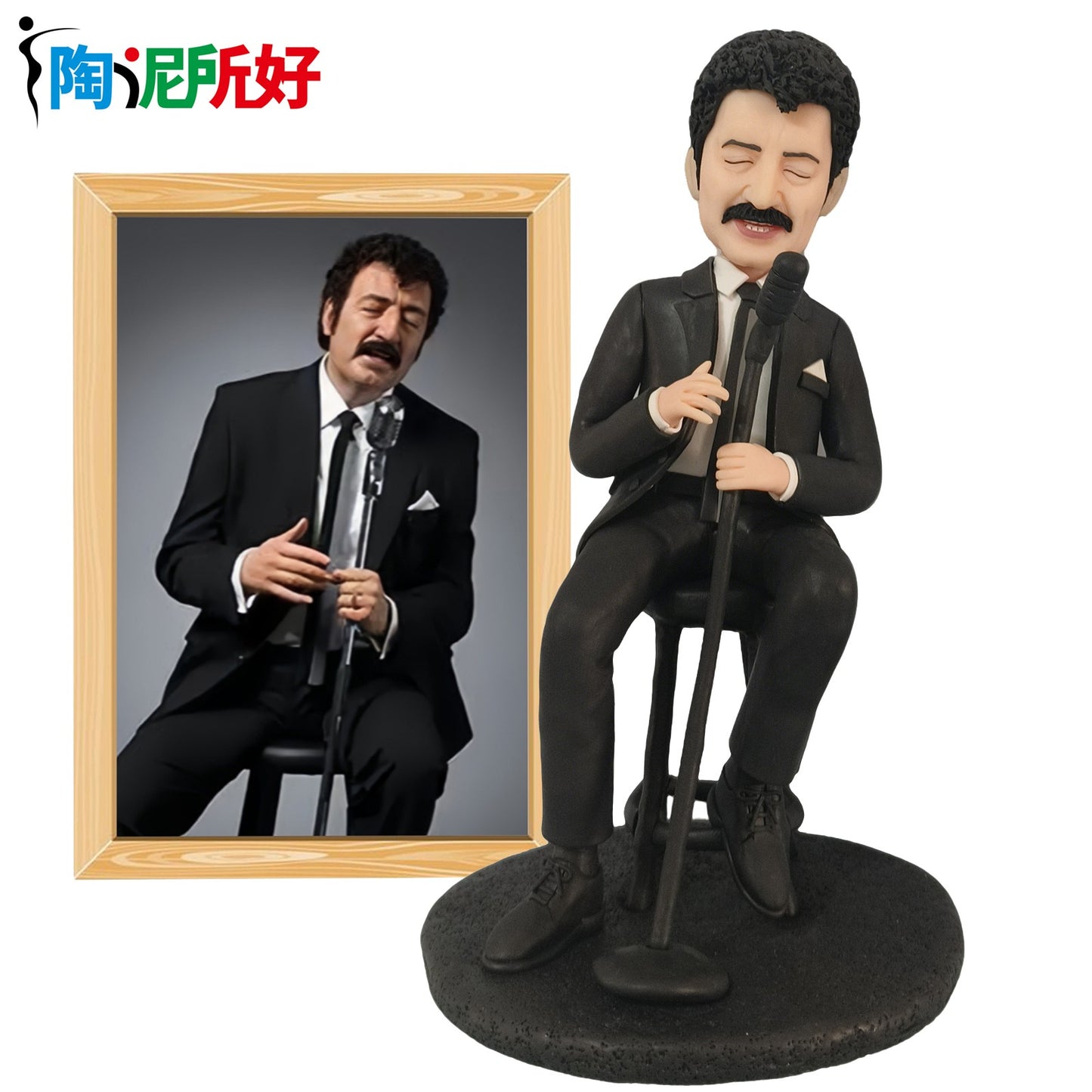 Bonecos Bobblehead Personalizados Feitos à Mão, Bonecos de Argila Personalizados Estatuetas Escultura a partir de foto, Presente de Natal para o Marido