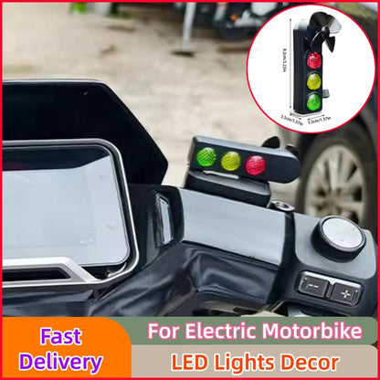 Luzes de LED de Motocicleta Pequena Lâmpada de Tráfego Moinho de Vento Segurança Decorações Fofas para Bicicletas Motocicleta para Moto Elétrica de Montanha e Estrada